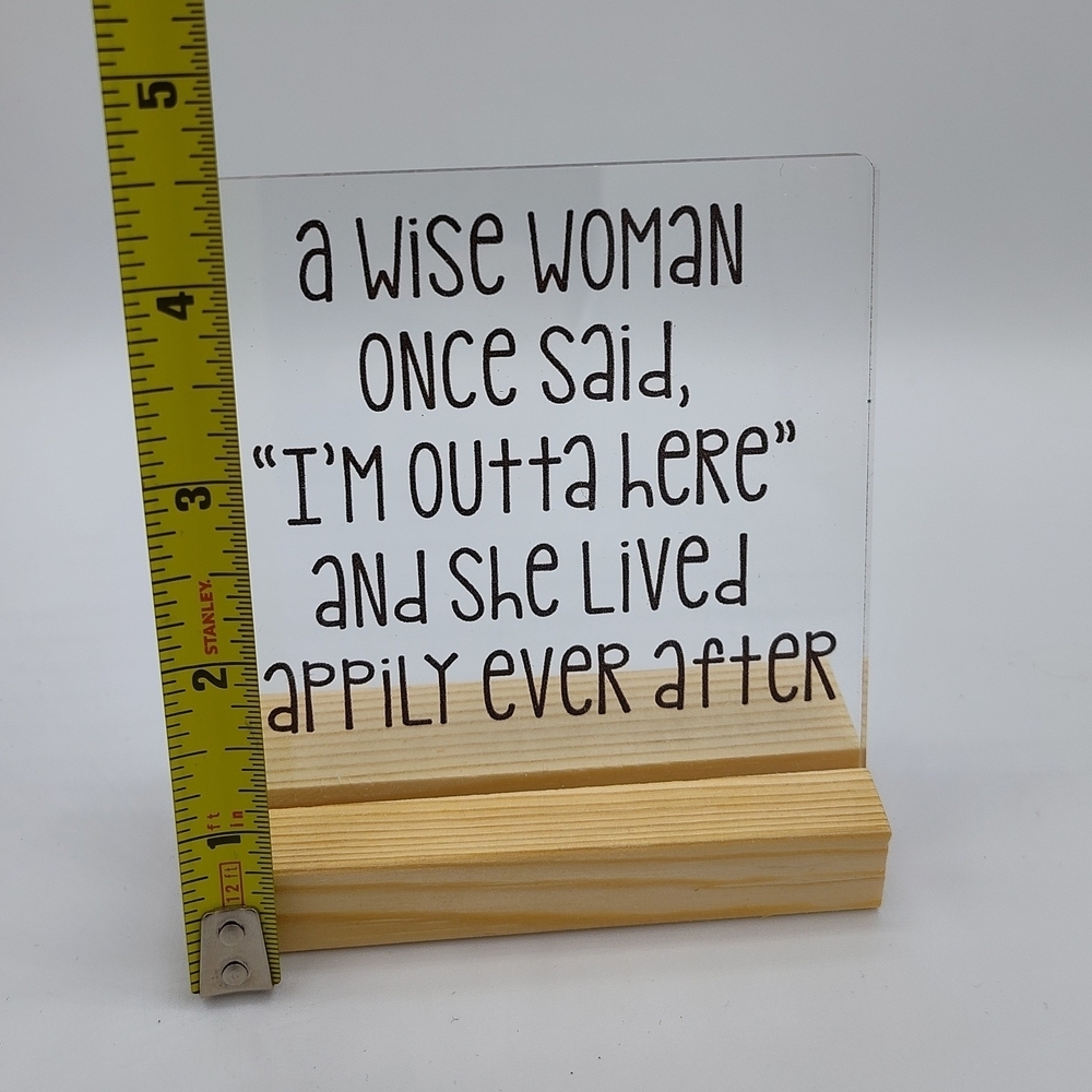 NIB Inspirational Quote Acrylic Sign wit Be Yourself FOR Yourself - Picture 3 of 3